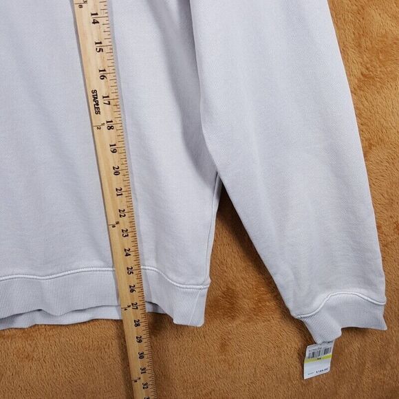 PAIGE Sweatshirt Mens Medium Gray 1/4 Zip Pullover Casual Terry DAVION $189 - Picture 8 of 9